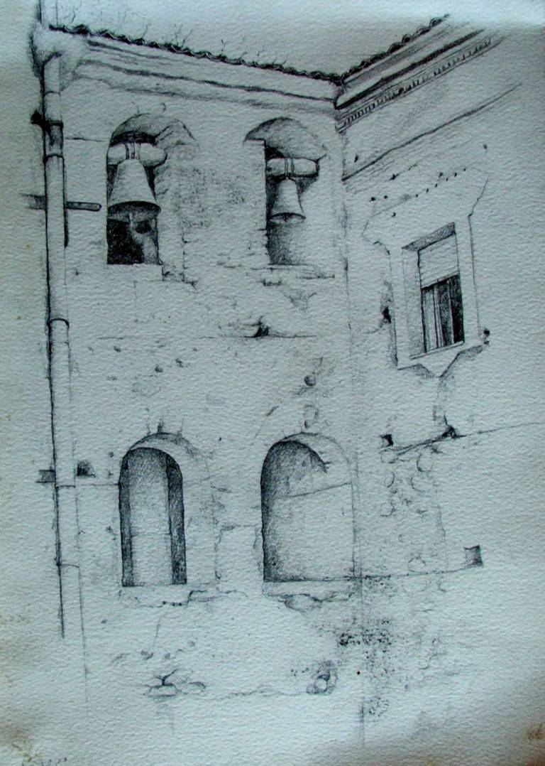 Drawing. Giuseppe Bell Ringing. Monasterace  - Cyppo  Streatfeild