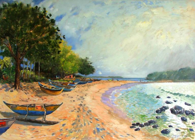 Fishing Boats And Evening Sun. Hiriketiya. Sri Lanka SOLD - Cyppo  Streatfeild