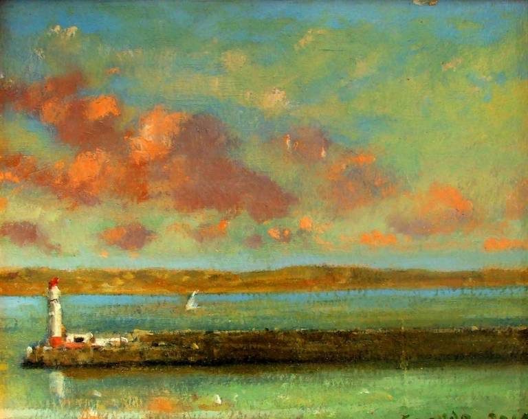 Sun Set at Newlyn. SOLD - Cyppo  Streatfeild