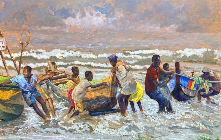 Bringing In The Three Boats. Sri Lanka - Cyppo  Streatfeild