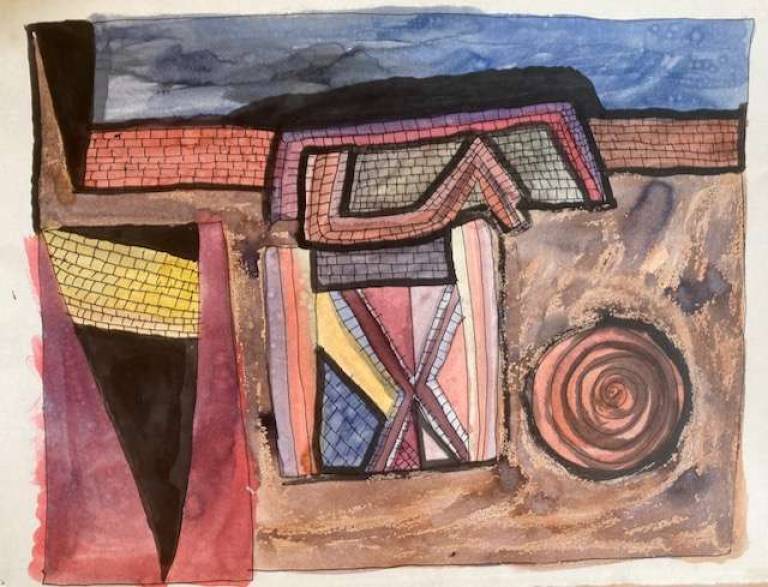 Interior with circle on wall - Dave Pearson