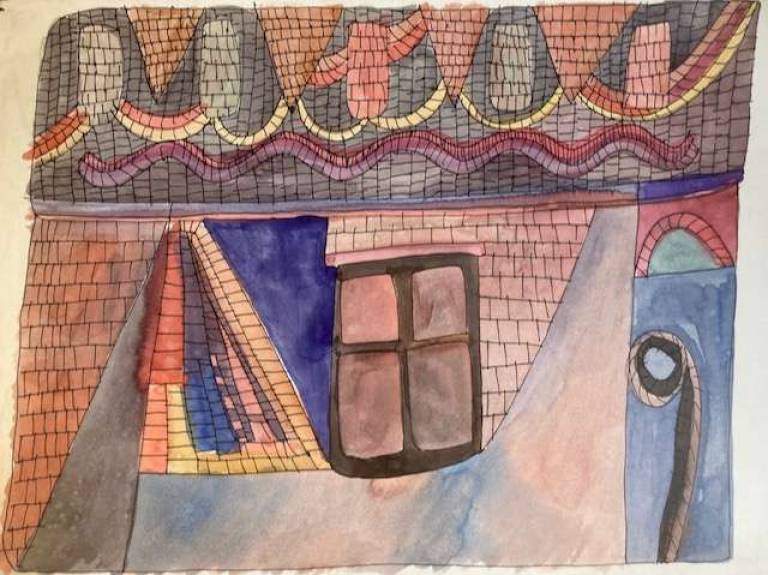 Interior with brown window - Dave Pearson