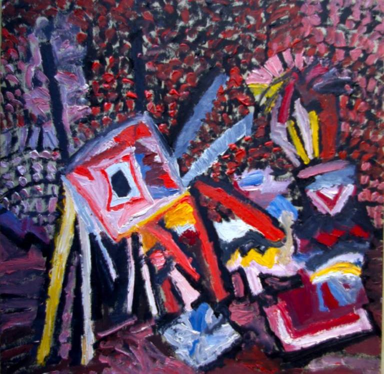 Painting on an easel - Dave Pearson