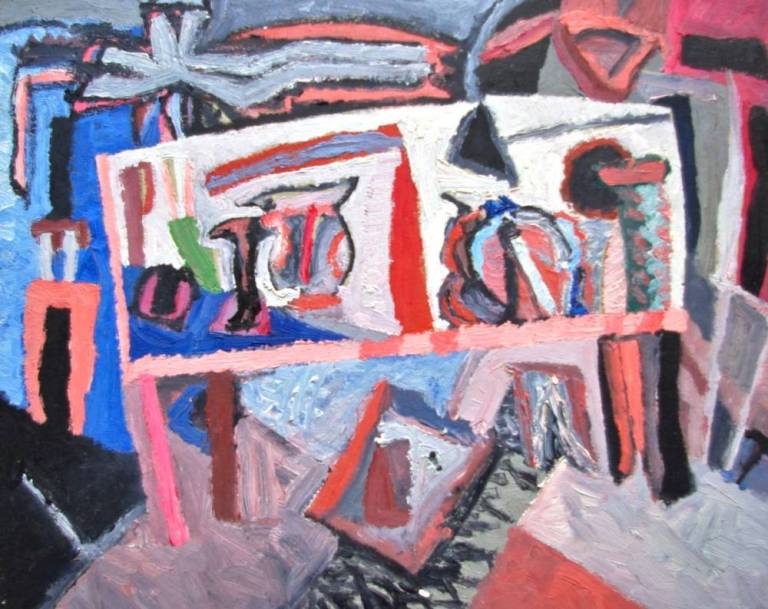Painting on an easel - Dave Pearson