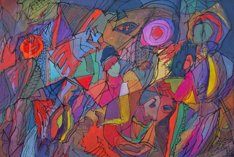 Purple Circle with figures - Dave Pearson