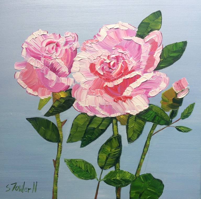 Pale Pink Roses  - Sheila Fowler