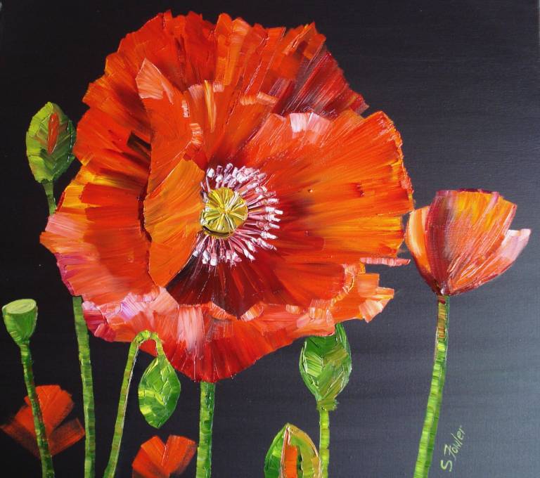 Poppy (25 x 25cm) £45 - Sheila Fowler