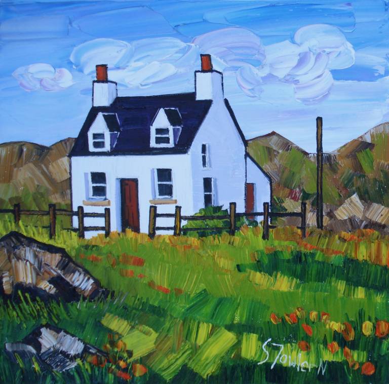 Iona Cottage (25 x 25cm) - Sheila Fowler