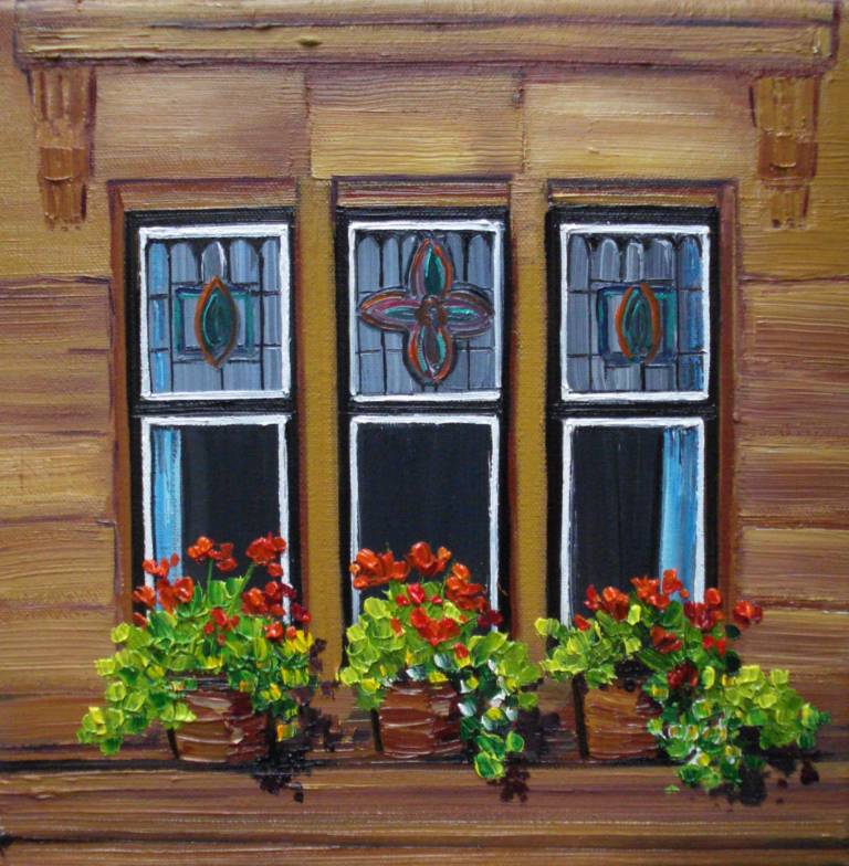 West End Windowboxes (20 x 20cm)  SOLD - Sheila Fowler