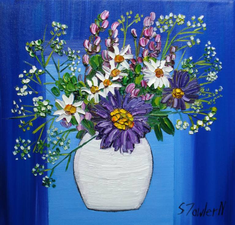 Summer Flowers with Daisies SOLD - Sheila Fowler