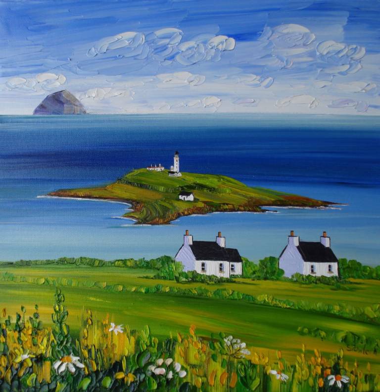 Ailsa Craig from Kildonan, Arran (25 x 25cm) £45 - Sheila Fowler