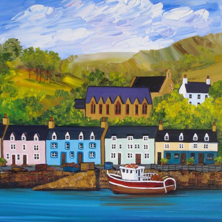 Portree, Isle of Skye (30 x 30cm) £69 - Sheila Fowler