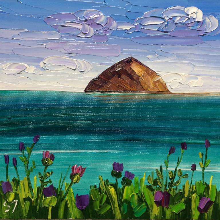 Ailsa Craig and Arran Thistles - Sheila Fowler