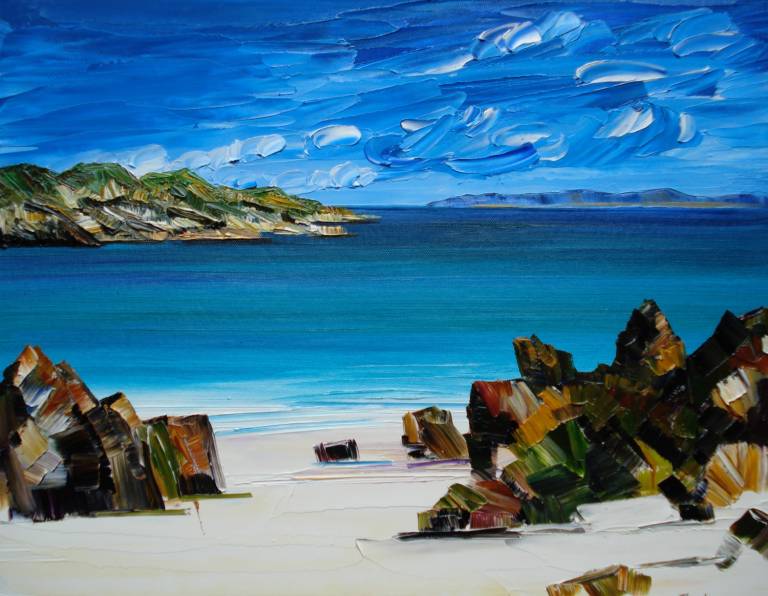 Beach Rocks Iona 25 x 20cm - Sheila Fowler