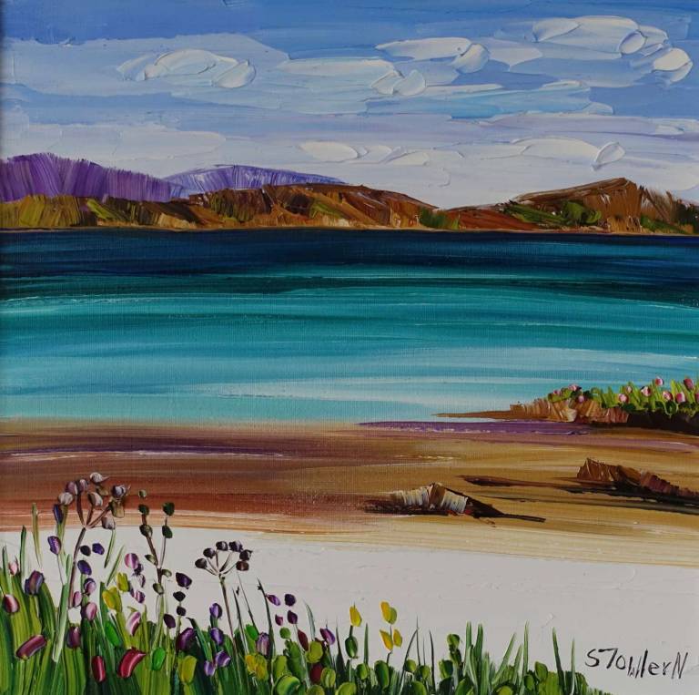 Iona Beach Grasses  (30 x 30cm) SOLD - Sheila Fowler