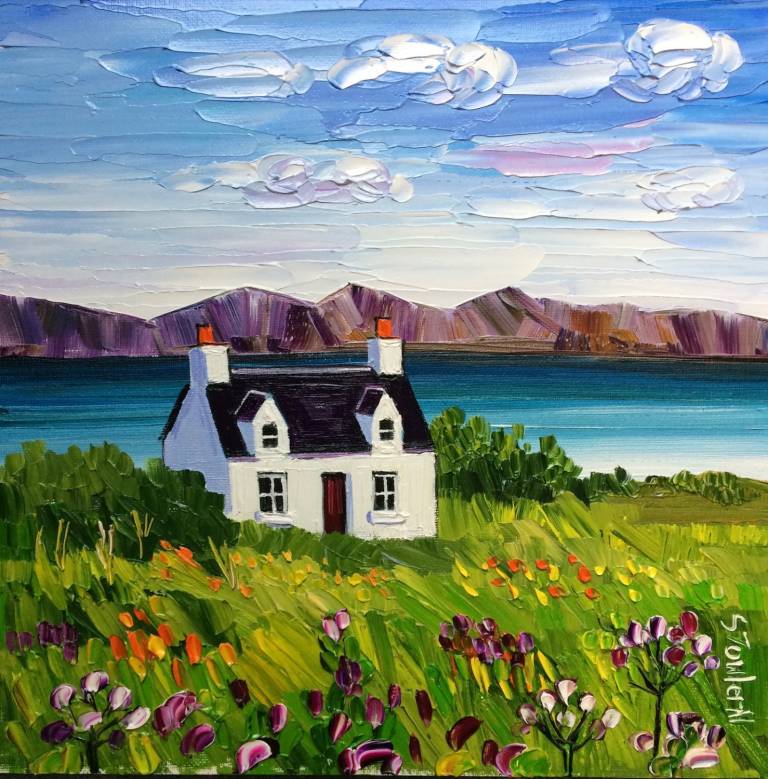 Cottage and Wildflowers Lewis  - Sheila Fowler