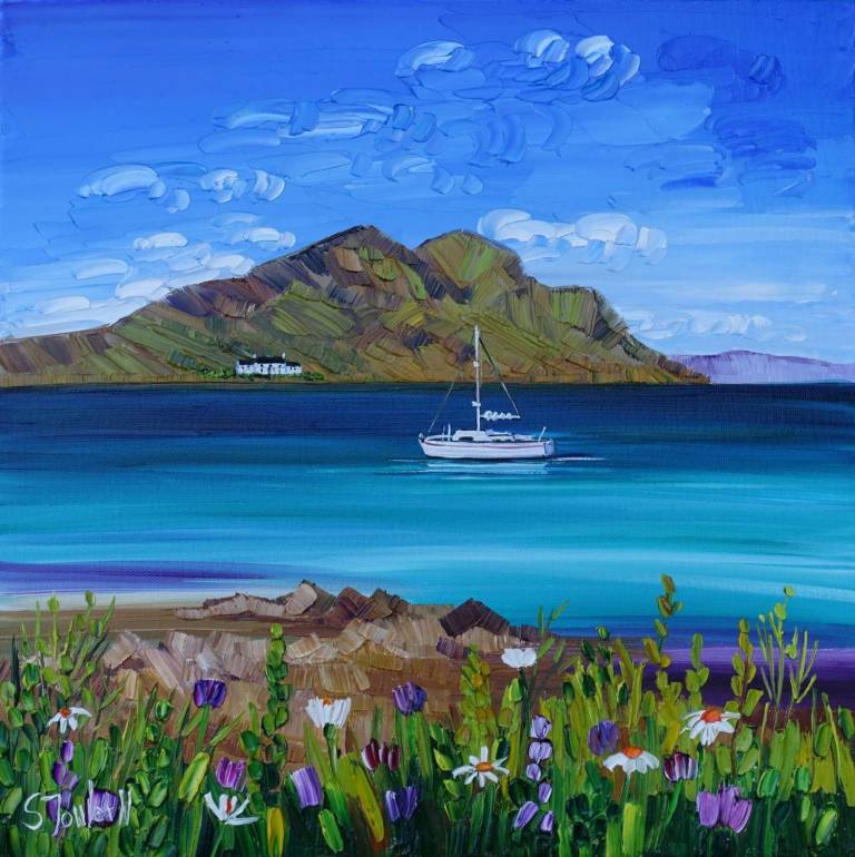 Summer Sailing at The Holy Isle SOLD - Sheila Fowler