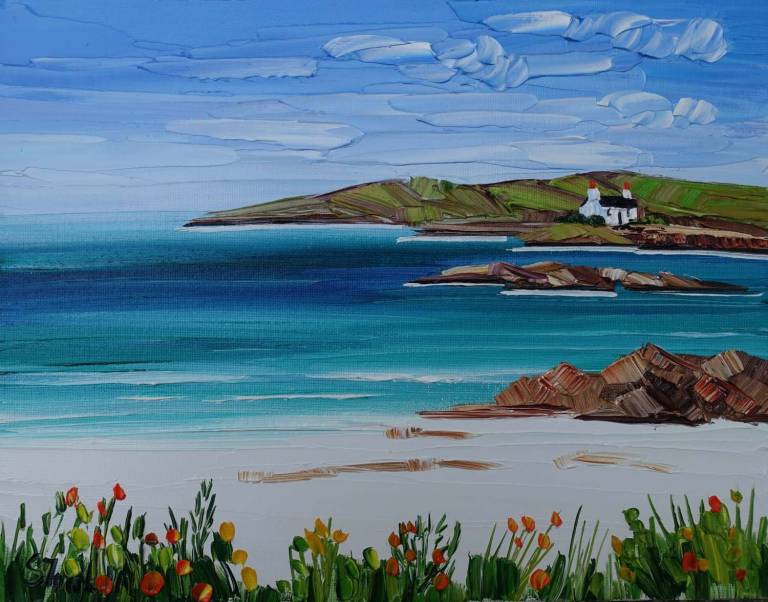 Coastal Wildflowers Luskentyre (25 x 20cm) SOLD - Sheila Fowler
