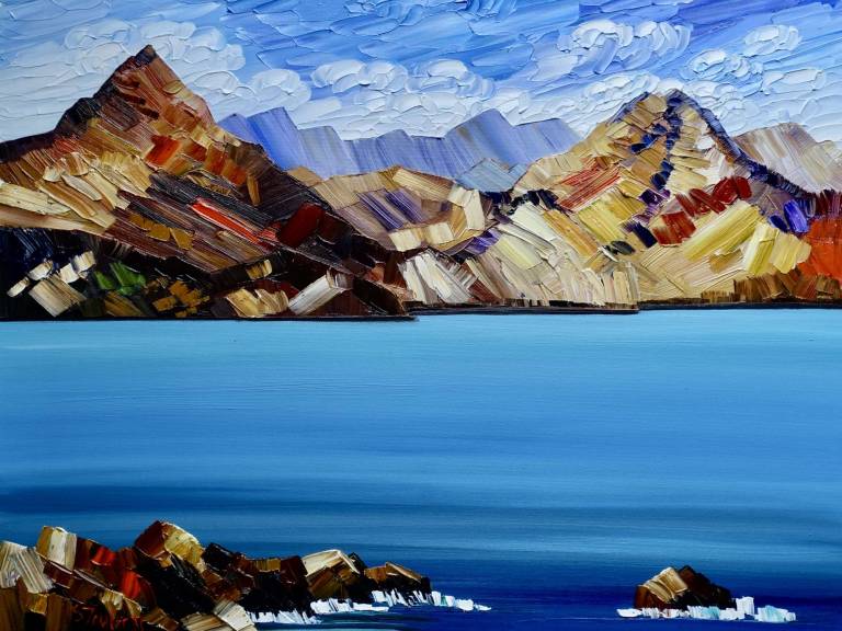 Black Cuillins Skye 40 x 30cm (ART PRINT OF SKYE - click for detail) - Sheila Fowler