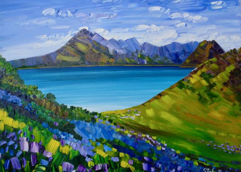 Heather and Wildflowers Skye SOLD - Sheila Fowler