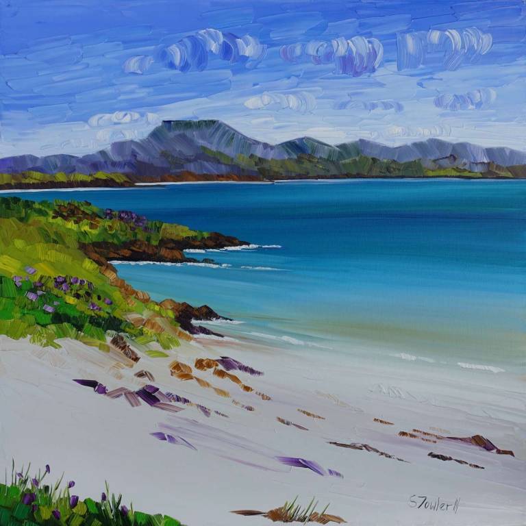 Coral Beach Skye  framed size 65 x 65cm SOLD - Sheila Fowler