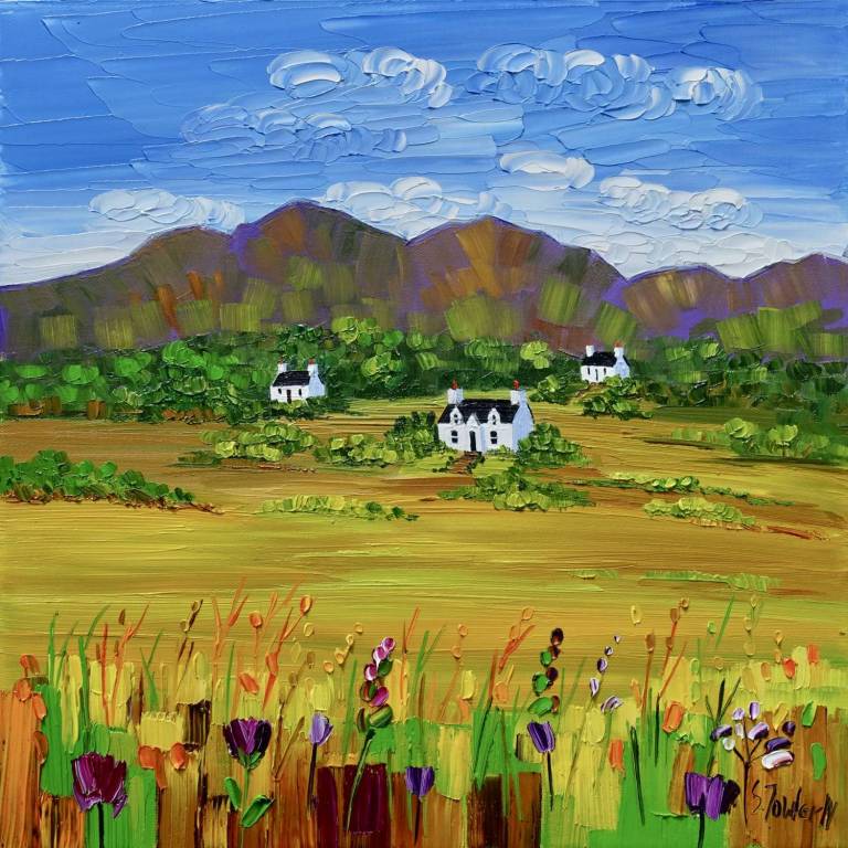 Scattered Cottages Skye (ART PRINT OF SKYE - click for detail) - Sheila Fowler