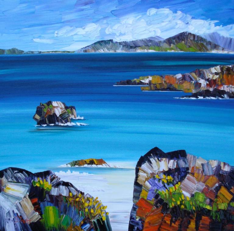 Beach Rocks Borve Harris (30 x 30cm) £69 - Sheila Fowler