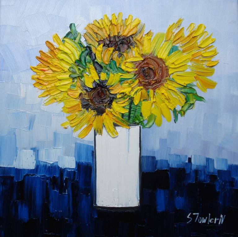 Sunflowers  ( 20 x 20cm) £35 - Sheila Fowler