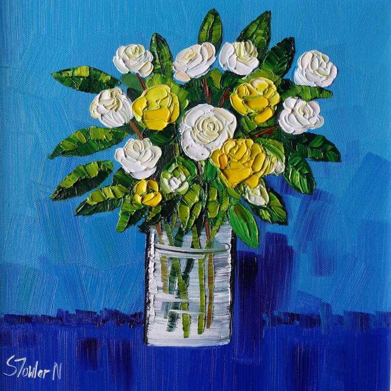 Rose Bouquet (25 x 25cm) £45 - Sheila Fowler