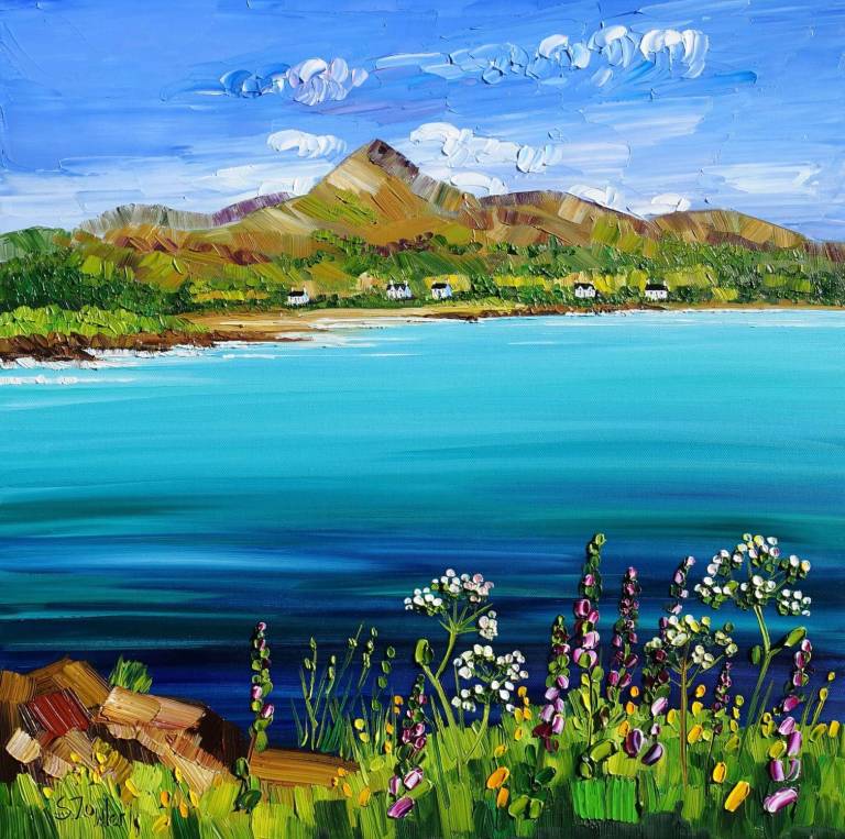 Foxgloves and Cow Parsley Brodick Bay (50 x 50cm) SOLD - Sheila Fowler