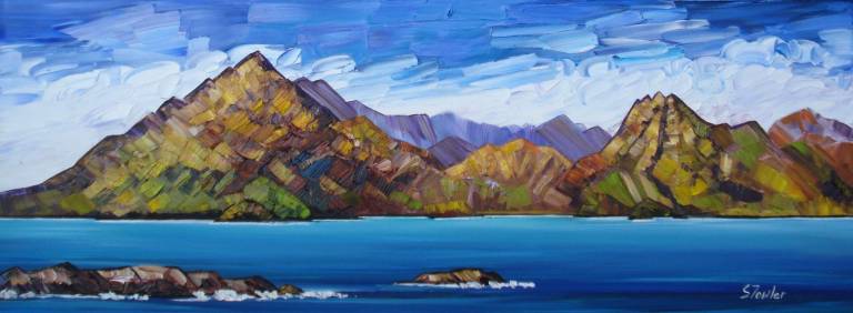 The Black Cuillins Skye (40 x 16cm) - Sheila Fowler