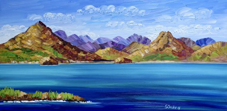 The Black Cuillins Skye 26 x 13cm - Sheila Fowler