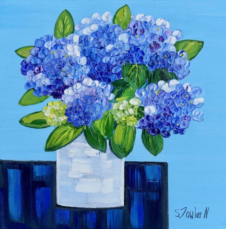 Blue Hydrangeas  SOLD - Sheila Fowler
