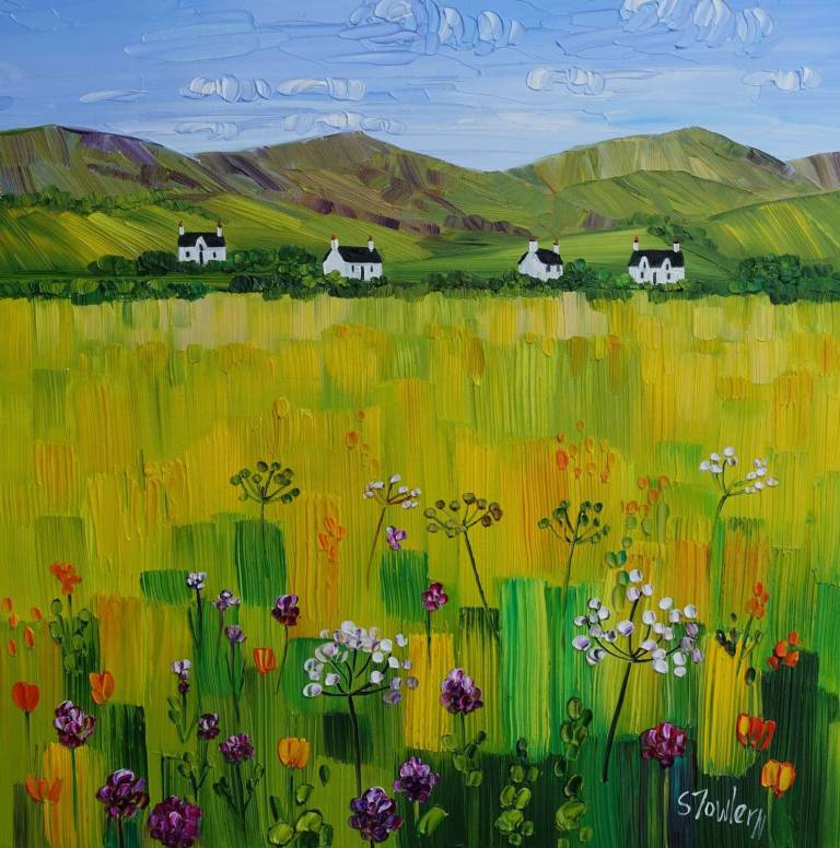 Cottages and Cow Parsley Skye SOLD - Sheila Fowler