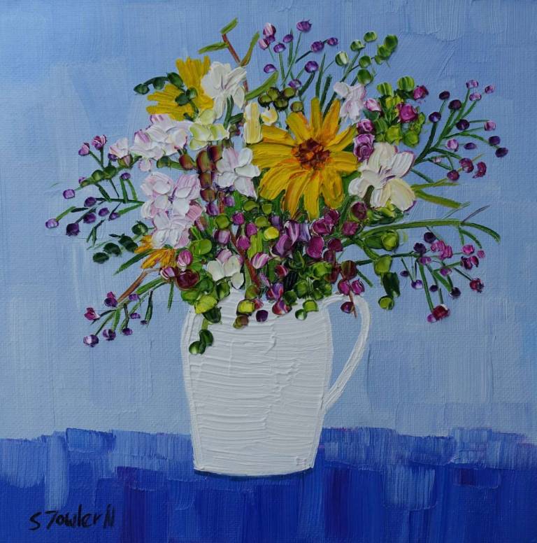 Freesia and Wildflowers SOLD - Sheila Fowler