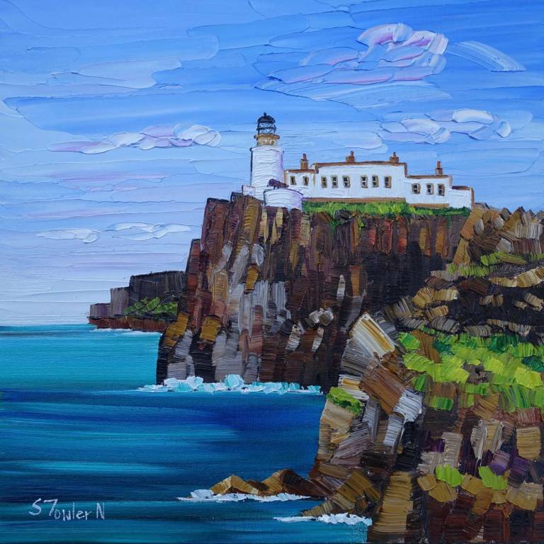 Neist Point Lighthouse  £45 (ART PRINT OF SKYE - click for detail) - Sheila Fowler