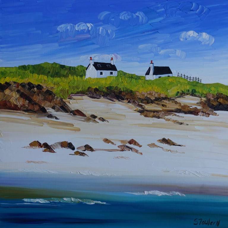 Close to Shore Tiree 40 x40cm  SOLD - Sheila Fowler