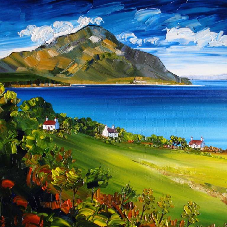 The Holy Isle from Arran (25 x 25cm) - Sheila Fowler