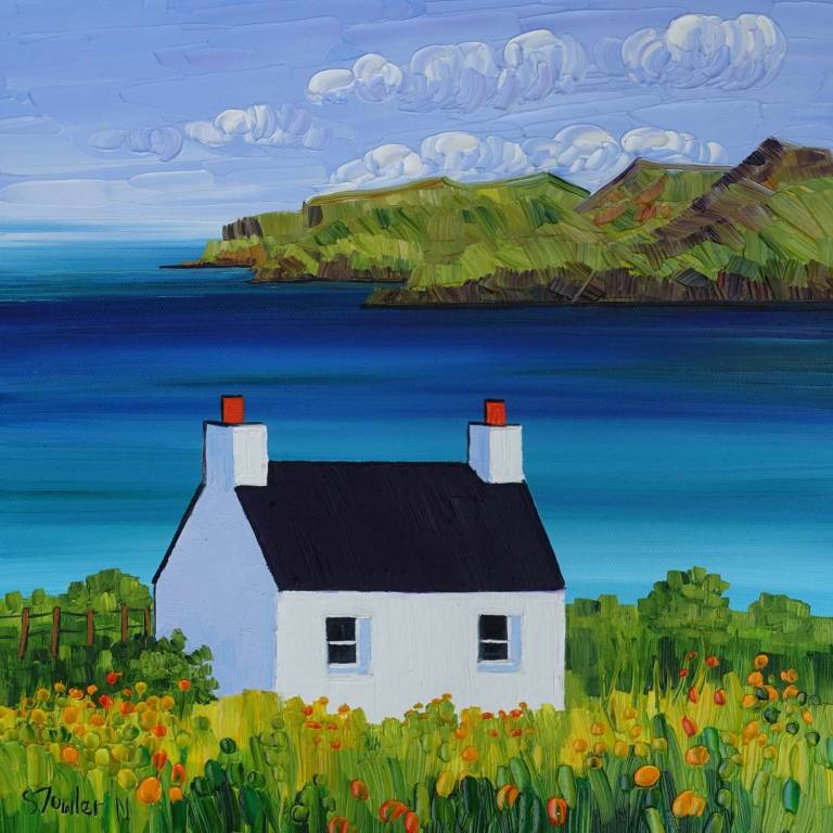 Cottage at Calgary Bay, Mull (ART PRINT OF MULL - click for detail) - Sheila Fowler
