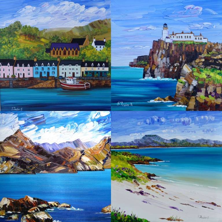 4 x GREETINGS CARDS OF SKYE £10 - Sheila Fowler