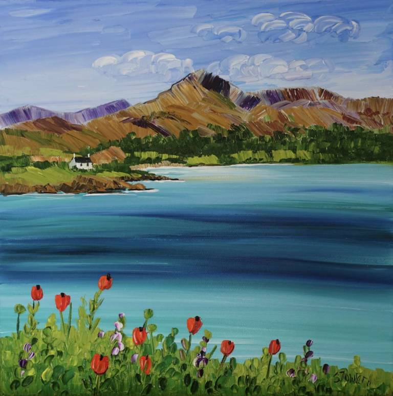Poppies Brodick Bay SOLD - Sheila Fowler
