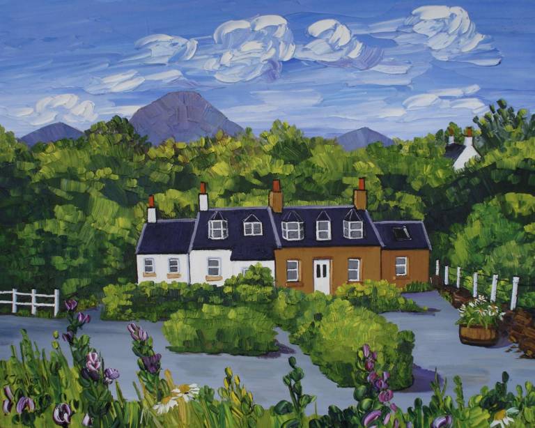 Corrie Cottages Summer - Sheila Fowler