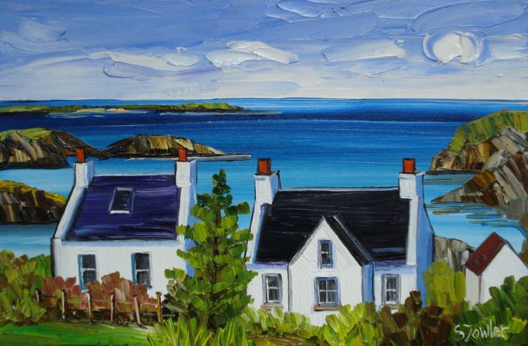 Summer Cottages Mull (ART PRINT OF MULL - click for detail) - Sheila Fowler