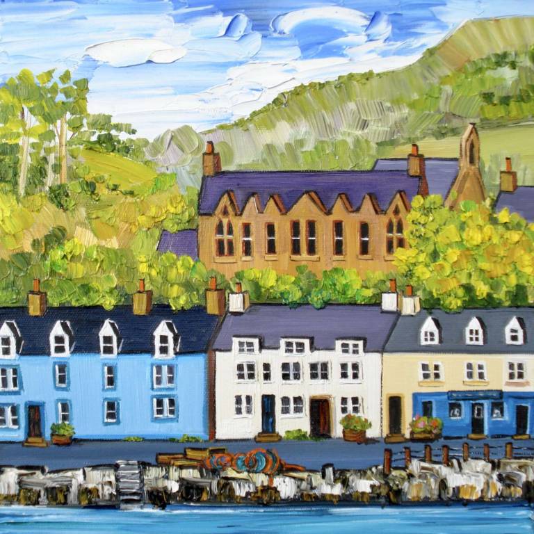 Portree Skye 25 x 25cm (ART PRINT OF SKYE - click for detail) - Sheila Fowler