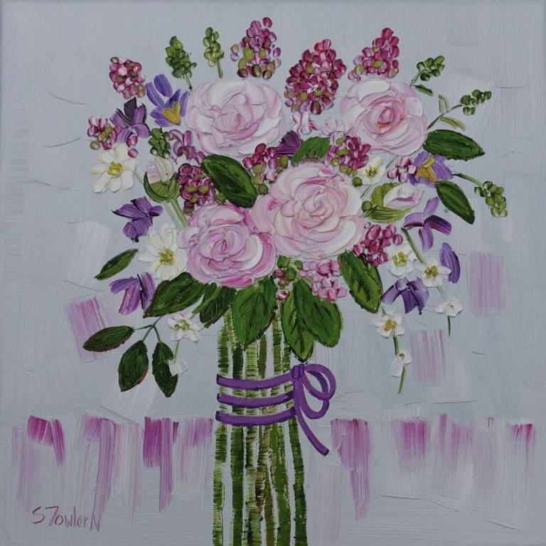 Pink Rose Bouquet  SOLD - Sheila Fowler