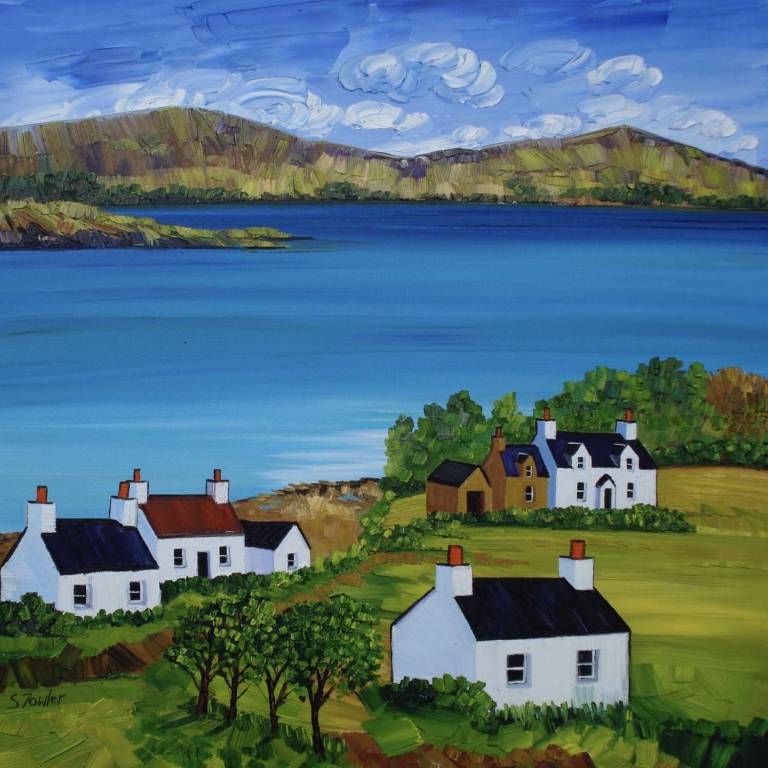 Cottages at Stein Skye (ART PRINT OF SKYE - click for detail) - Sheila Fowler
