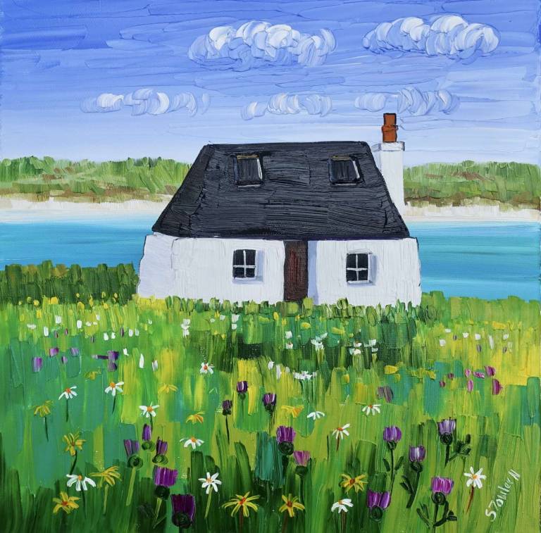 Tiree Croft and Summer Machair SOLD - Sheila Fowler
