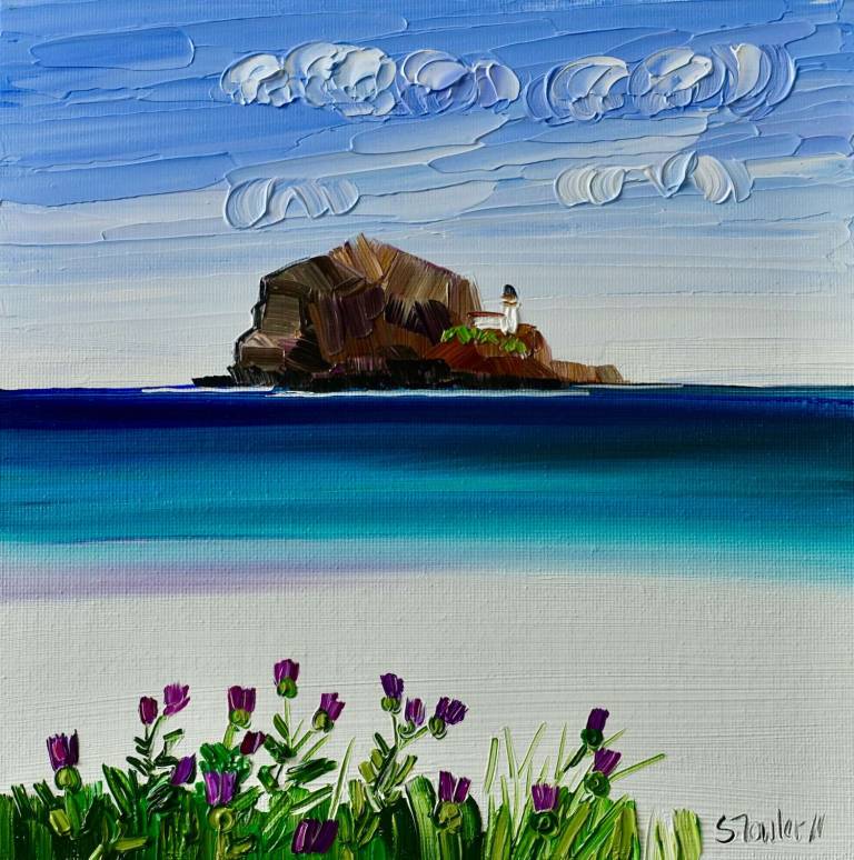 Bass Rock and Thistles SOLD - Sheila Fowler