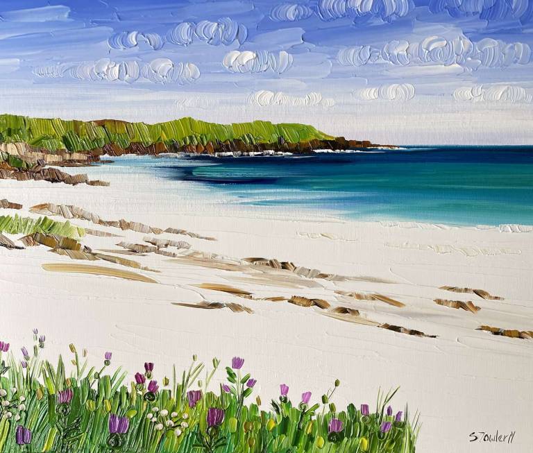 Thistles North Uist  SOLD - Sheila Fowler