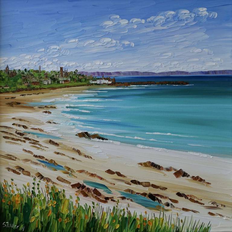 East Sands St Andrews 25 x 25cm - Sheila Fowler